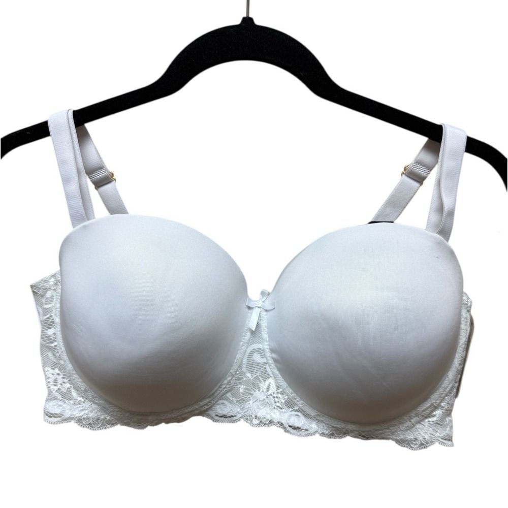 Carrie Amber Intimates White Convertible Push Up Bra. Womens.‎ Sz 42D